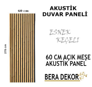 Açık Meşe Akustik Duvar Paneli 60 cm