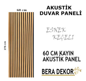 Kayın Akustik Duvar Paneli 60 cm