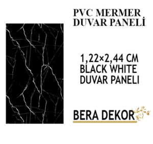 Black White PVC Duvar Paneli