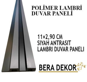 Siyah Antrasit Lambri Duvar Paneli